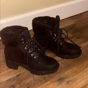 Timberland Women's Black Lace-Up Boots